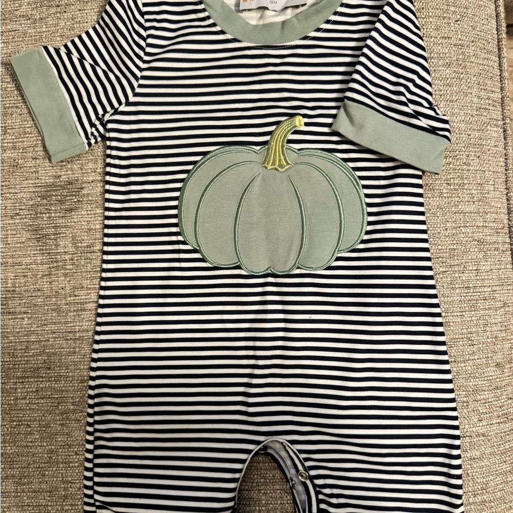 Striped Pumpkin Appliqué Jon Jon